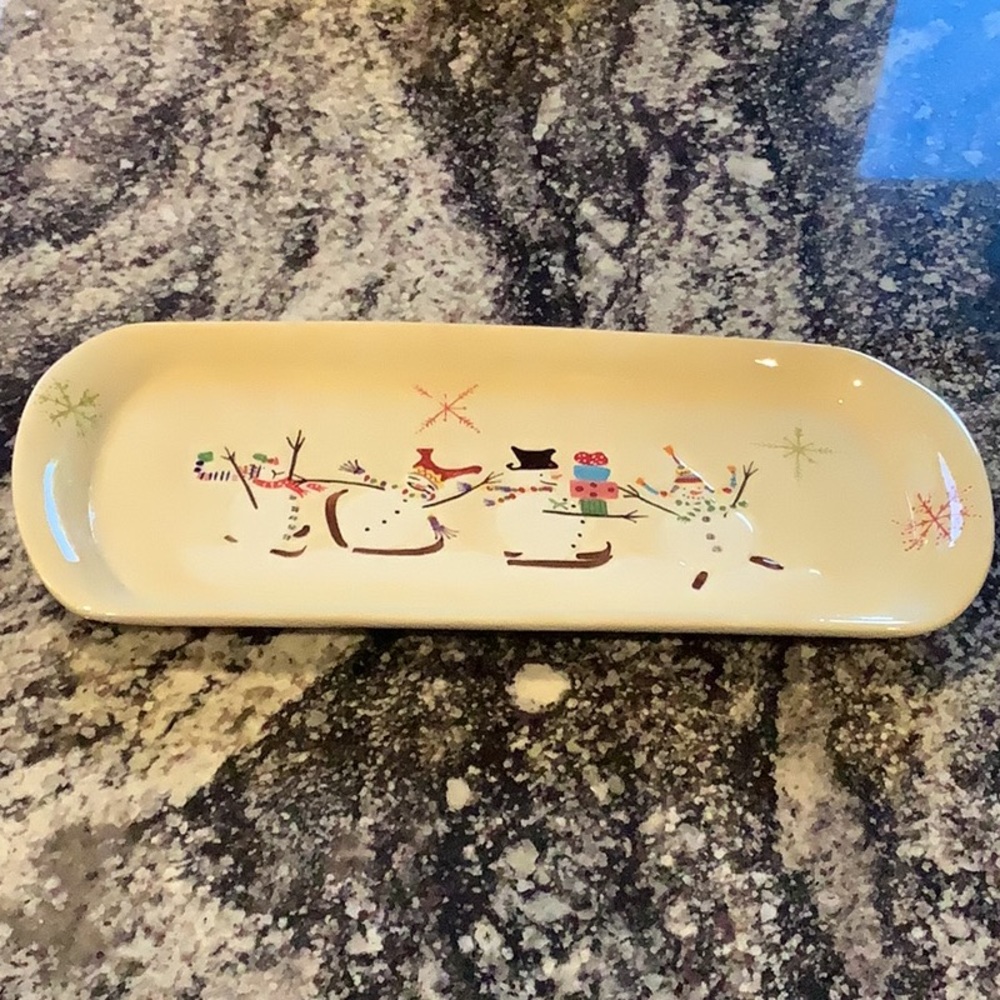 Oneida “Snowmates” Holiday serving platter